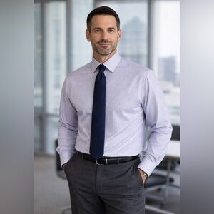 Roundtree & Yorke Gold Label Dress Shirt | 19 36/37 Tall | Lilac  Poplin EUC